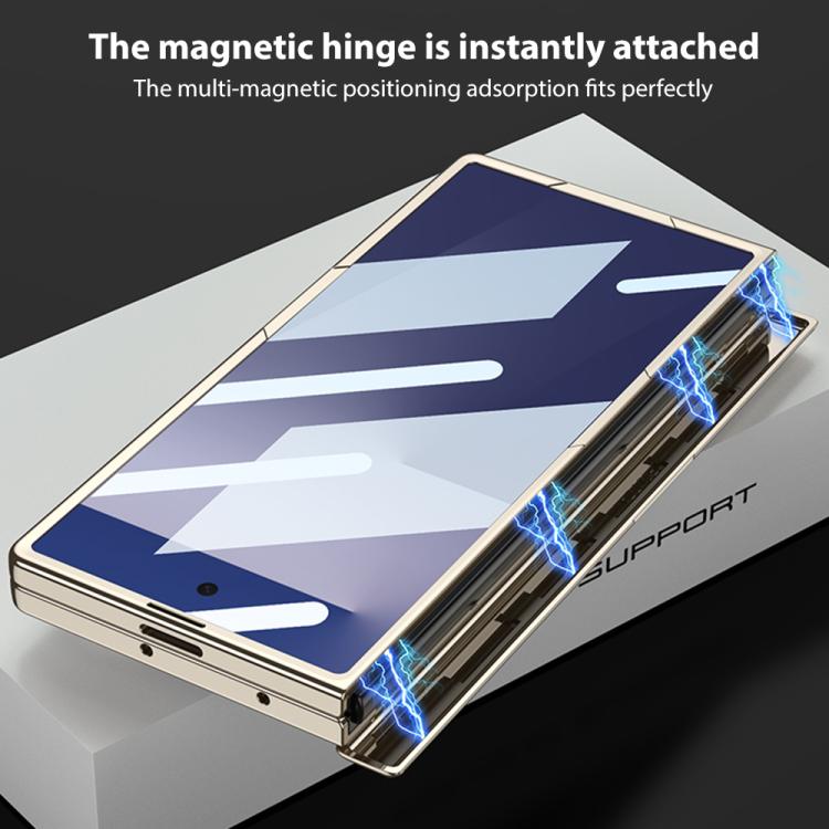 For Samsung Galaxy Z Fold7 5G GKK Integrated Triumph Phantom Magnetic Leather Phone Case with Holder