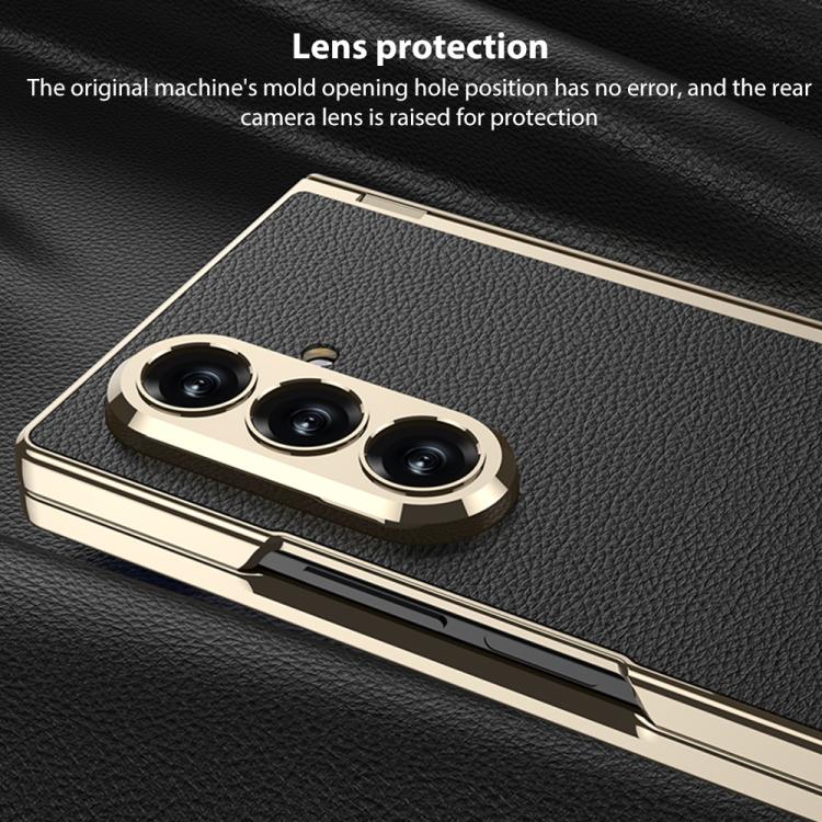 For Samsung Galaxy Z Fold7 5G GKK Integrated Triumph Phantom Magnetic Leather Phone Case with Holder