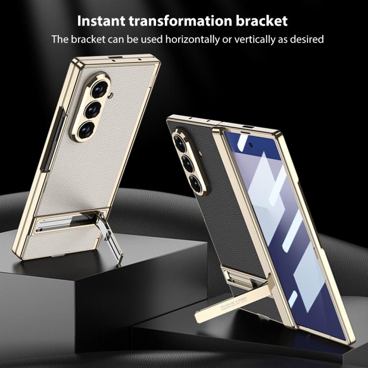 For Samsung Galaxy Z Fold7 5G GKK Integrated Triumph Phantom Magnetic Leather Phone Case with Holder