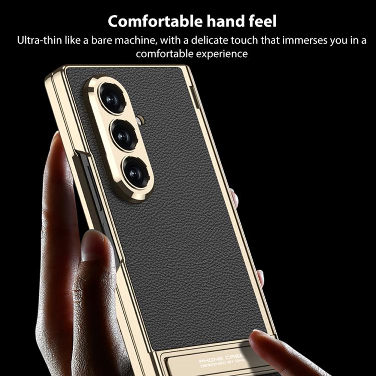 For Samsung Galaxy Z Fold7 5G GKK Integrated Triumph Phantom Magnetic Leather Phone Case with Holder