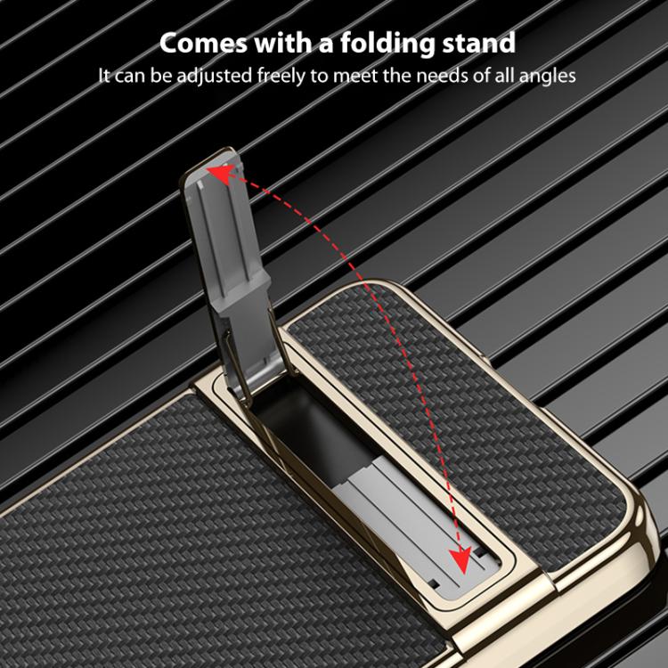 For Samsung Galaxy Z Flip7 5G GKK Integrated Triumph Phantom Magnetic Leather Phone Case with Holder