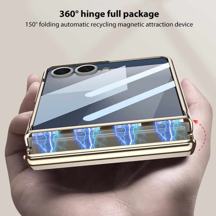 For Samsung Galaxy Z Flip7 5G GKK Integrated Triumph Phantom Magnetic Leather Phone Case with Holder