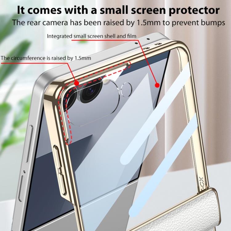 For Samsung Galaxy Z Flip7 5G GKK Integrated Triumph Phantom Magnetic Leather Phone Case with Holder