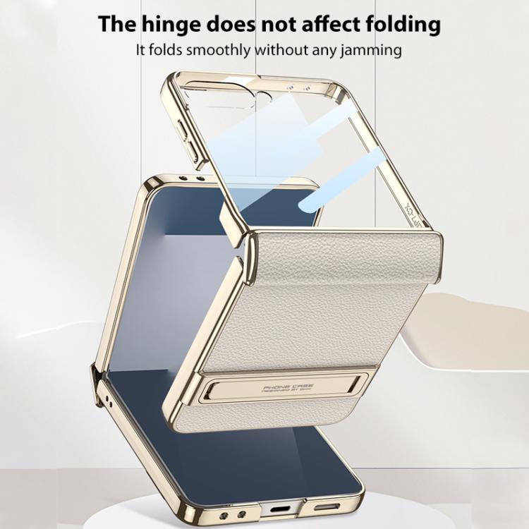 For Samsung Galaxy Z Flip7 5G GKK Integrated Triumph Phantom Magnetic Leather Phone Case with Holder