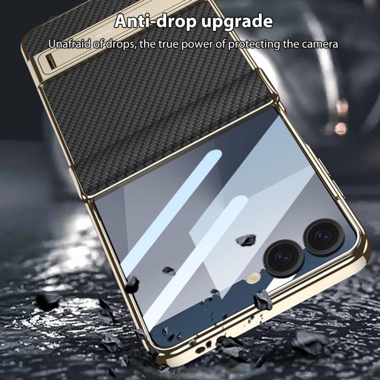For Samsung Galaxy Z Flip7 5G GKK Integrated Triumph Phantom Magnetic Leather Phone Case with Holder