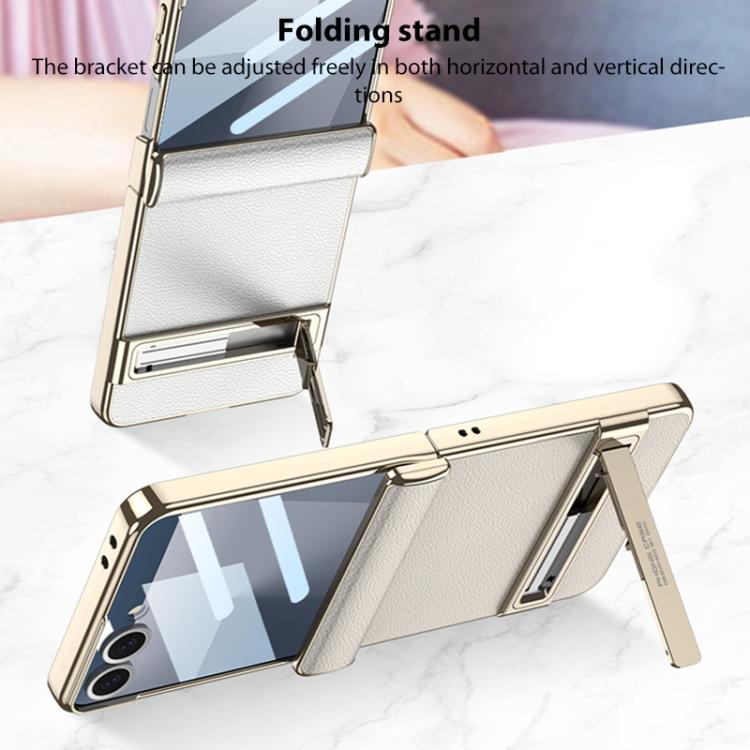 For Samsung Galaxy Z Flip7 5G GKK Integrated Triumph Phantom Magnetic Leather Phone Case with Holder