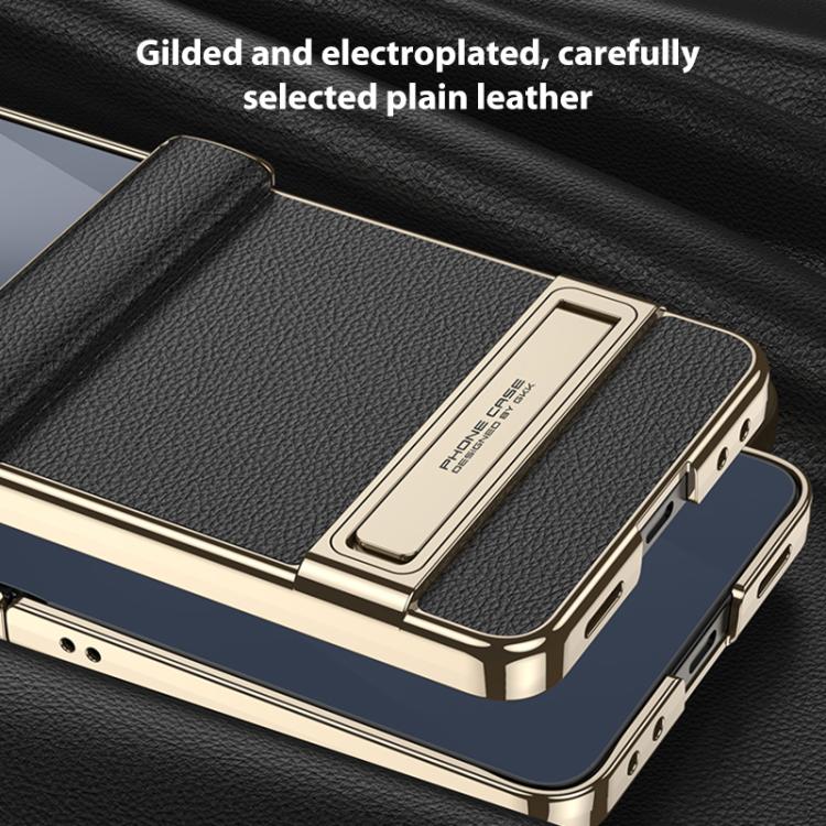 For Samsung Galaxy Z Flip7 5G GKK Integrated Triumph Phantom Magnetic Leather Phone Case with Holder