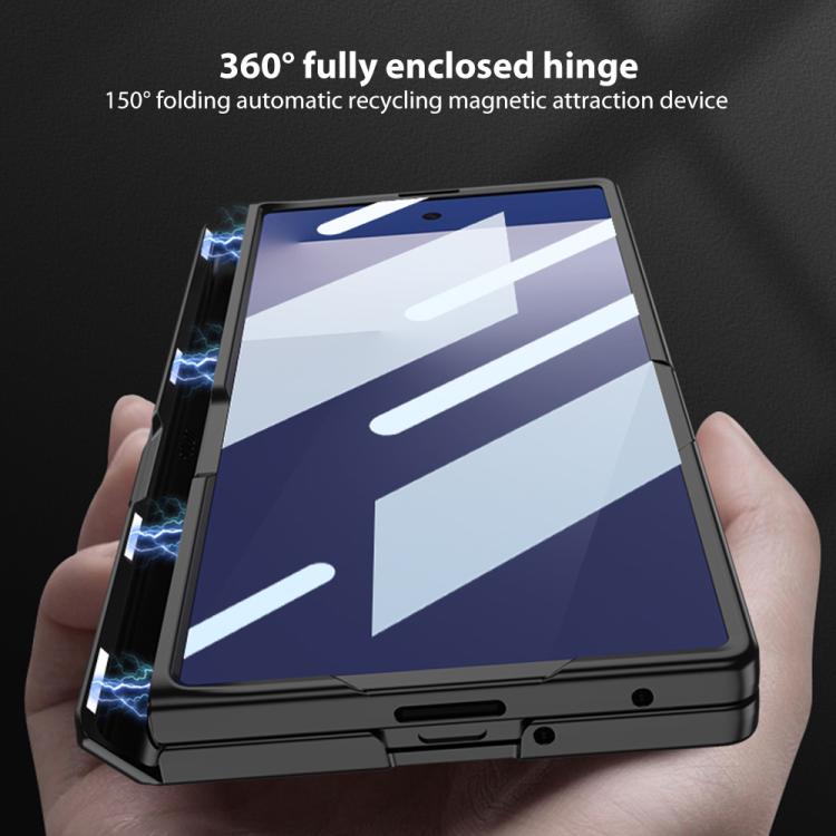 For Samsung Galaxy Z Fold7 5G GKK Integrated Magnetic Folding Full Cover Phone Case with Pen Slot, Included Pen