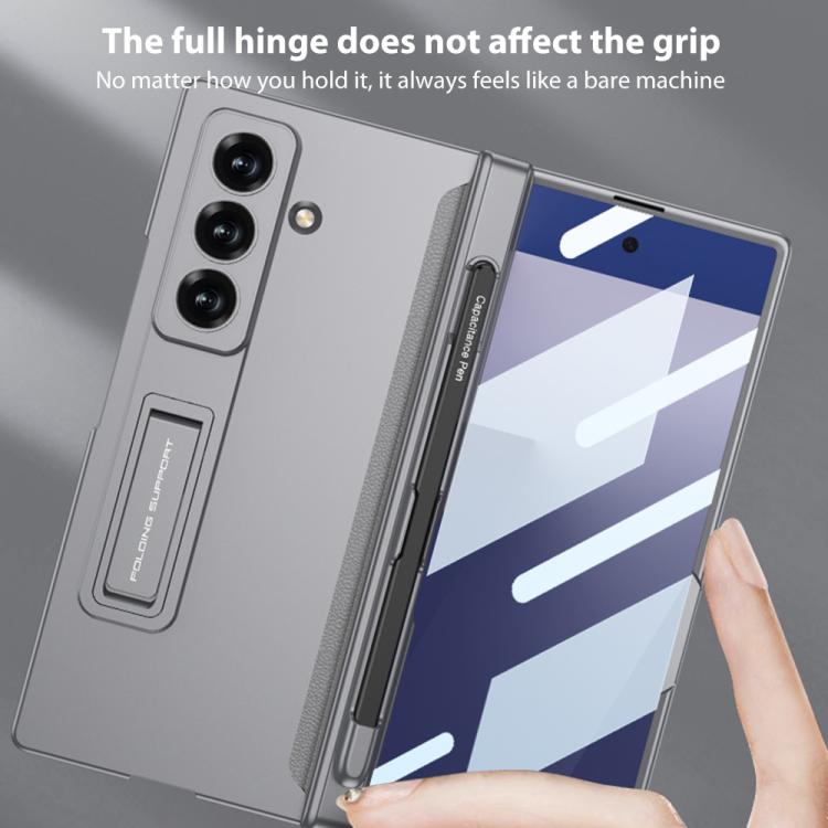 For Samsung Galaxy Z Fold7 5G GKK Integrated Magnetic Folding Full Cover Phone Case with Pen Slot, Included Pen