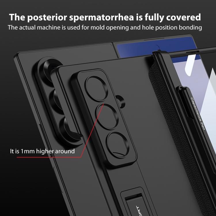 For Samsung Galaxy Z Fold7 5G GKK Integrated Magnetic Folding Full Cover Phone Case with Pen Slot, Included Pen