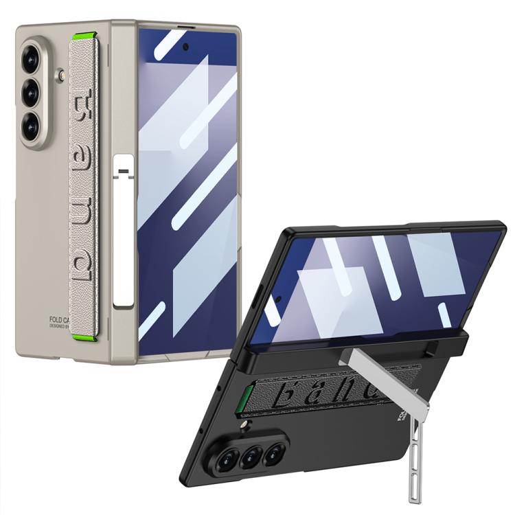 For Samsung Galaxy Z Fold7 5G GKK Integrated Magnetic Folding Hinged Wristband Phone Case with Side Bracket