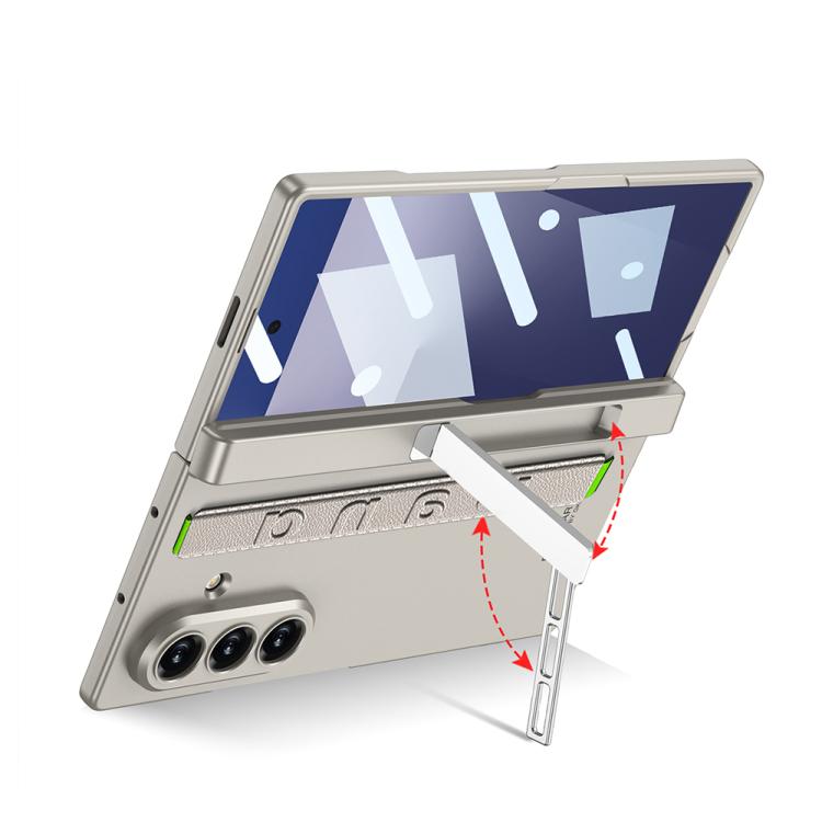 For Samsung Galaxy Z Fold7 5G GKK Integrated Magnetic Folding Hinged Wristband Phone Case with Side Bracket