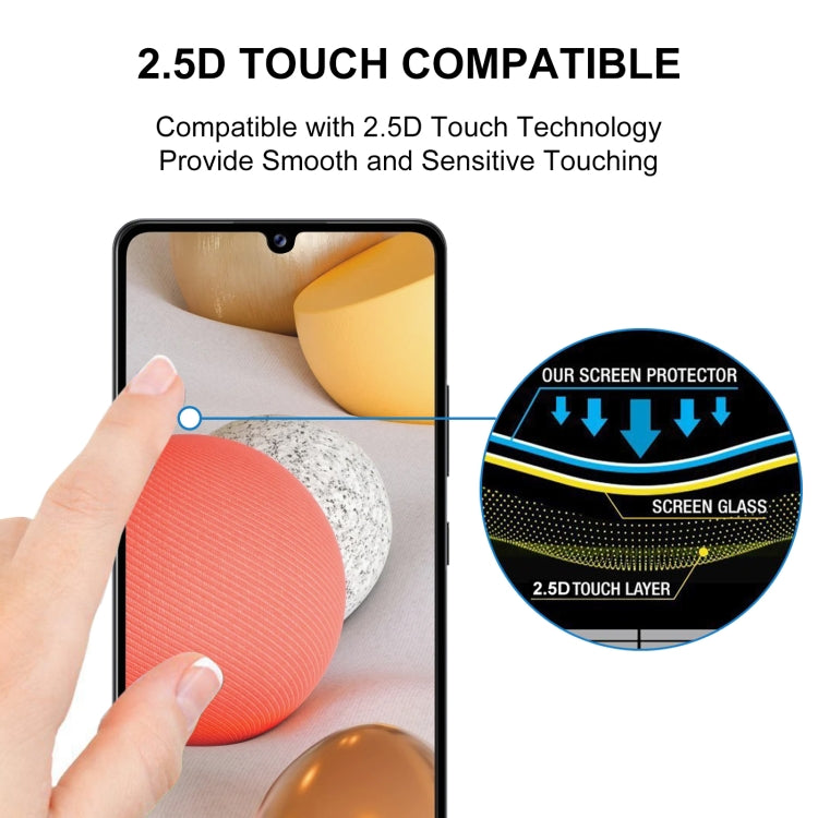 For Samsung Galaxy A42 5G Full Glue Full Screen Tempered Glass Film
