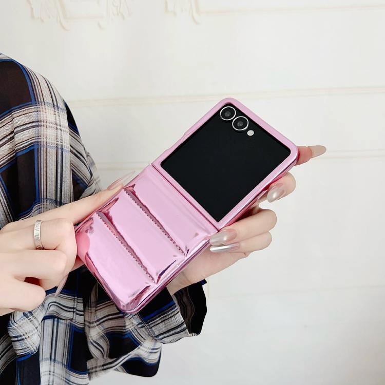 For Samsung Galaxy Z Flip7 5G Laser Aurora Down Jacket All-inclusive Phone Case