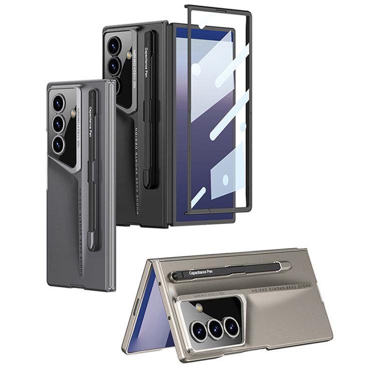 For Samsung Galaxy Z Fold7 5G GKK Integrated Blade Ultra-thin Full Coverage Phone Case with Pen Slot, Included Pen