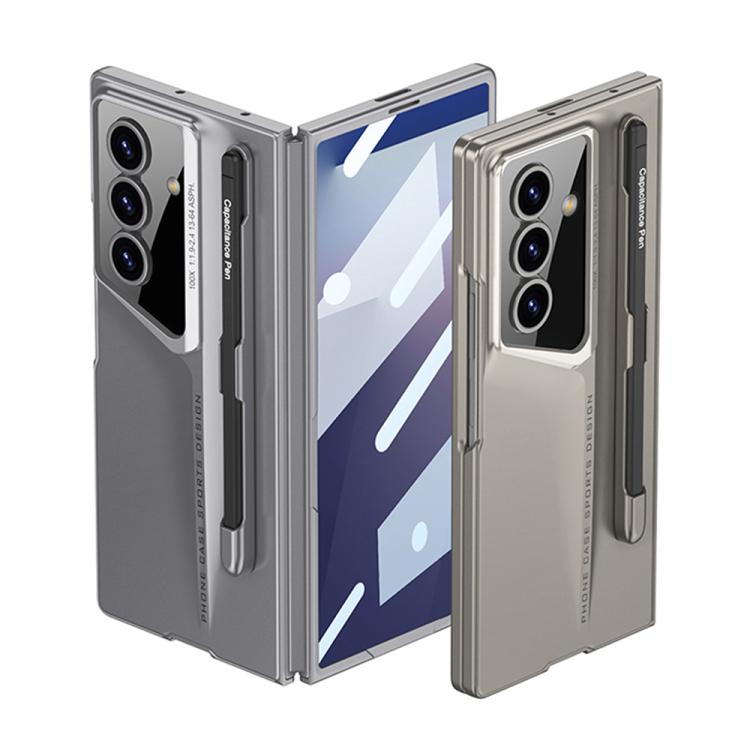 For Samsung Galaxy Z Fold7 5G GKK Integrated Blade Ultra-thin Full Coverage Phone Case with Pen Slot, Included Pen