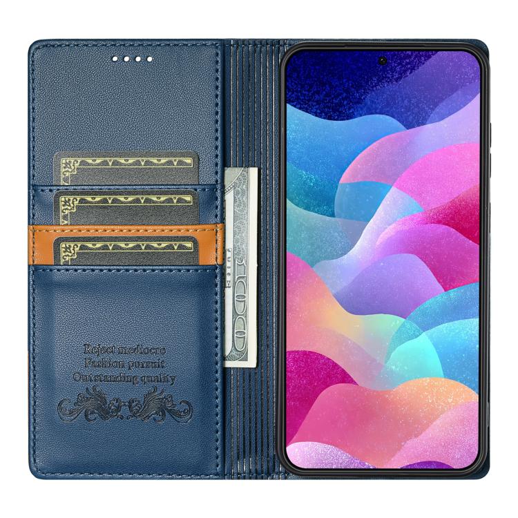 For Samsung Galaxy S20 FE N.BEKUS P3 RFID Stitching Magnetic Flip Leather Phone Case