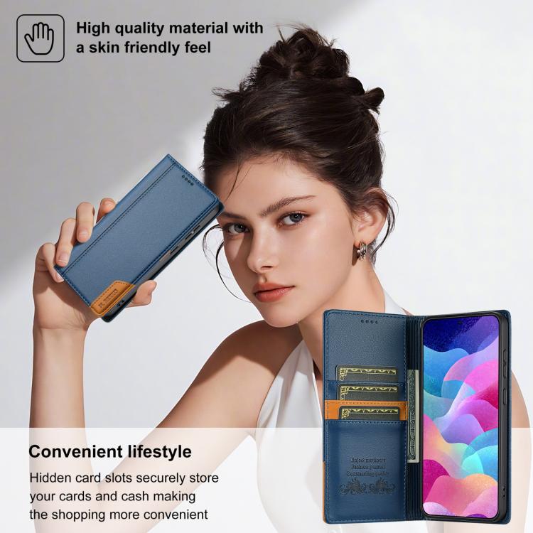 For Samsung Galaxy S20 FE N.BEKUS P3 RFID Stitching Magnetic Flip Leather Phone Case