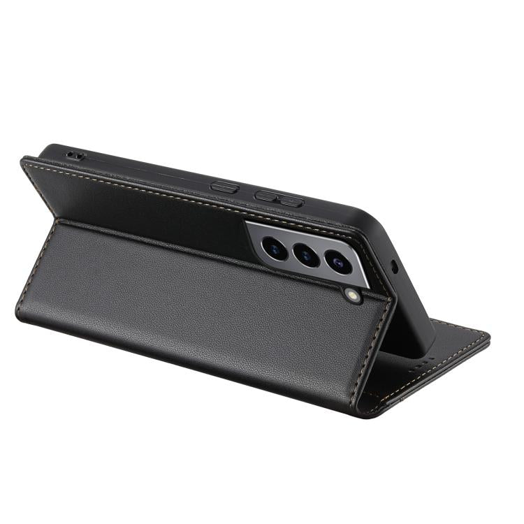 For Samsung Galaxy S21 FE 5G N.BEKUS P3 RFID Stitching Magnetic Flip Leather Phone Case
