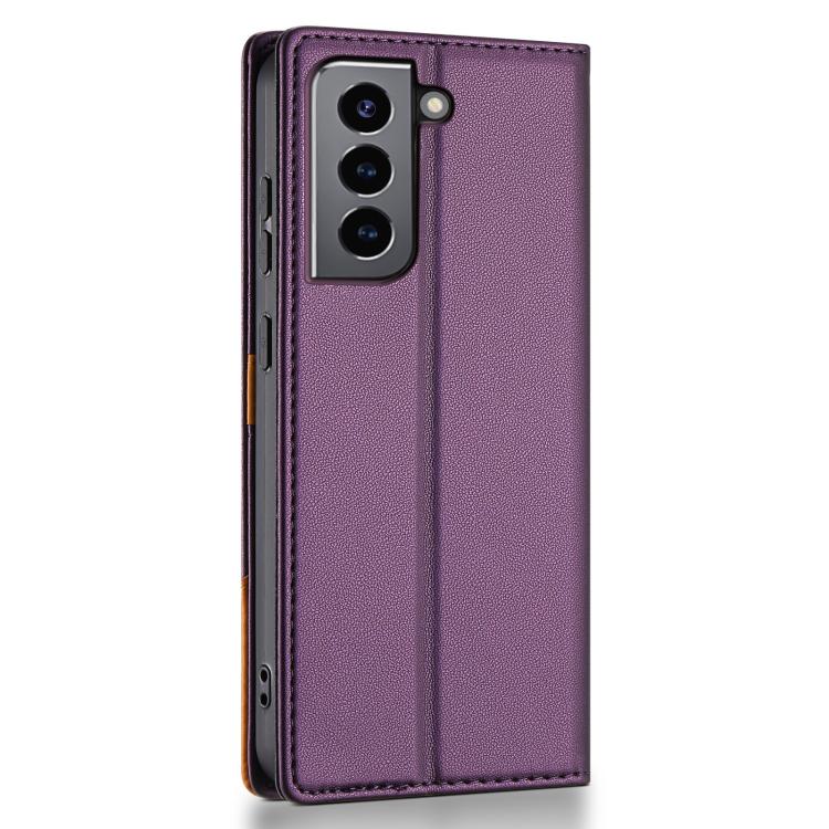 For Samsung Galaxy S21+ 5G N.BEKUS P3 RFID Stitching Magnetic Flip Leather Phone Case
