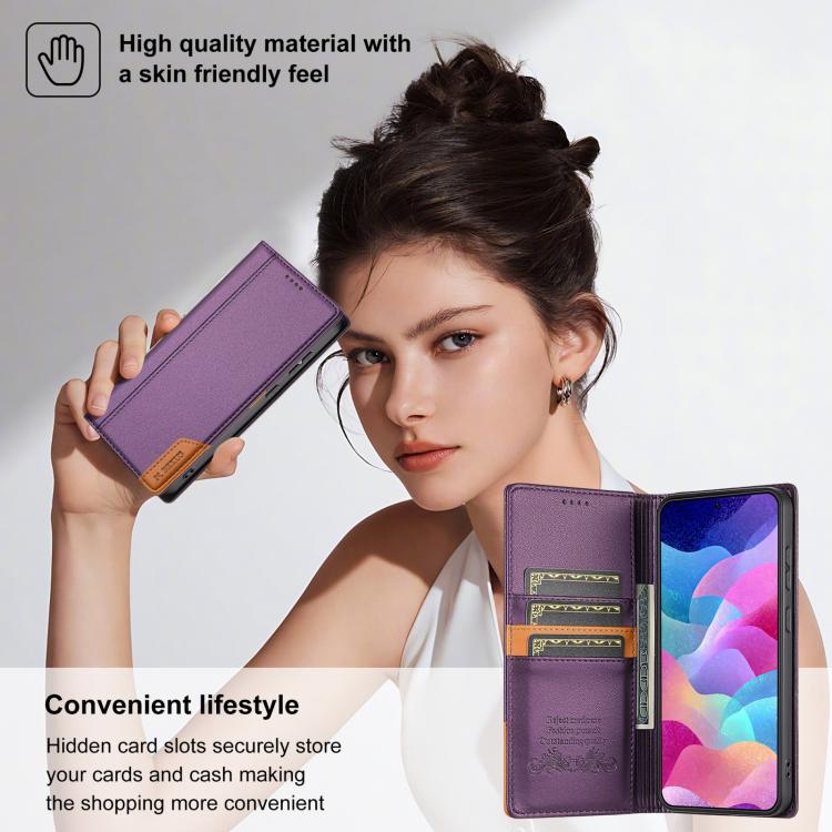 For Samsung Galaxy S21+ 5G N.BEKUS P3 RFID Stitching Magnetic Flip Leather Phone Case