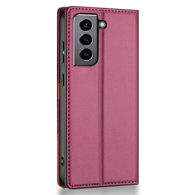 For Samsung Galaxy S21+ 5G N.BEKUS P3 RFID Stitching Magnetic Flip Leather Phone Case