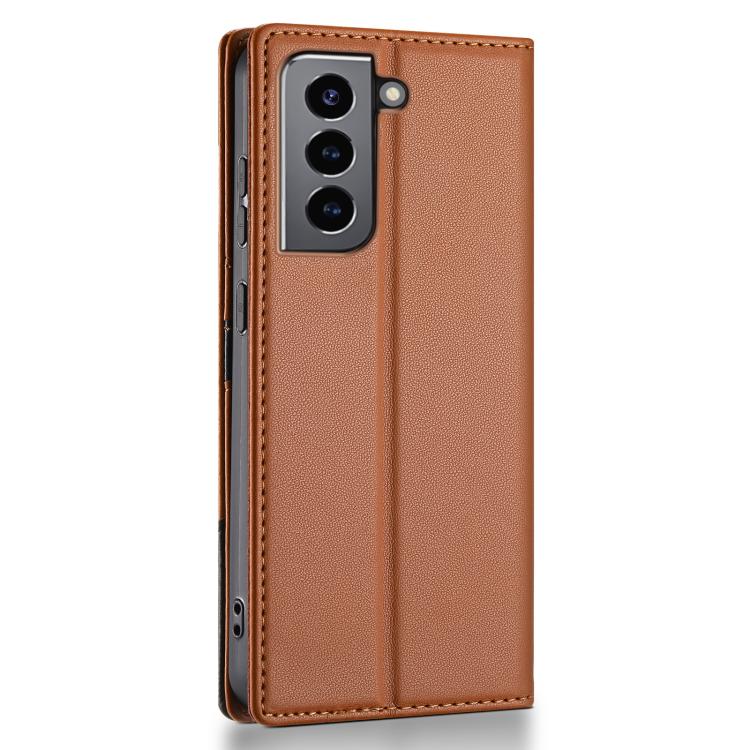 For Samsung Galaxy S21+ 5G N.BEKUS P3 RFID Stitching Magnetic Flip Leather Phone Case