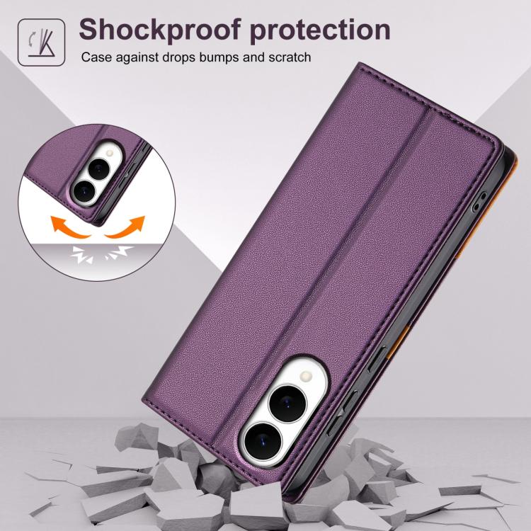 For Samsung Galaxy S25 Edge 5G N.BEKUS P3 RFID Stitching Magnetic Flip Leather Phone Case