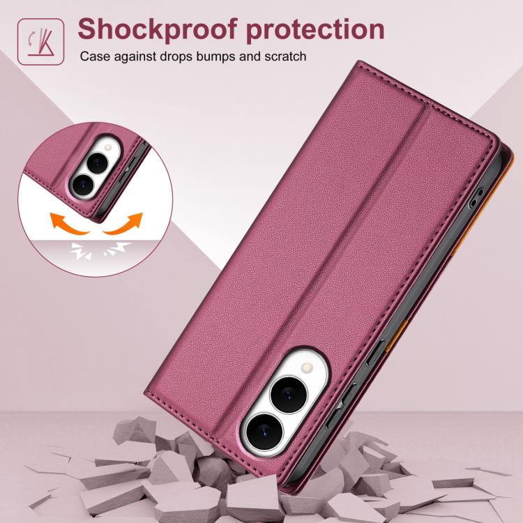 For Samsung Galaxy S25 Edge 5G N.BEKUS P3 RFID Stitching Magnetic Flip Leather Phone Case