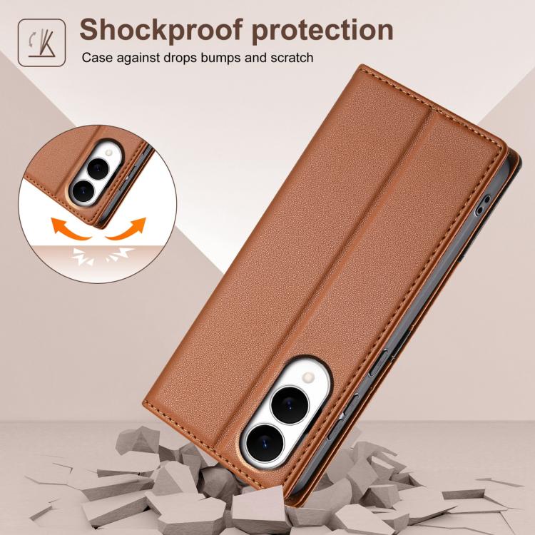 For Samsung Galaxy S25 Edge 5G N.BEKUS P3 RFID Stitching Magnetic Flip Leather Phone Case