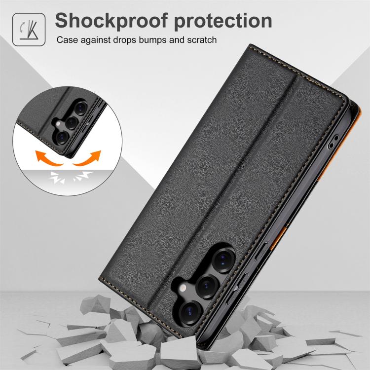 For Samsung Galaxy S25+ 5G N.BEKUS P3 RFID Stitching Magnetic Flip Leather Phone Case