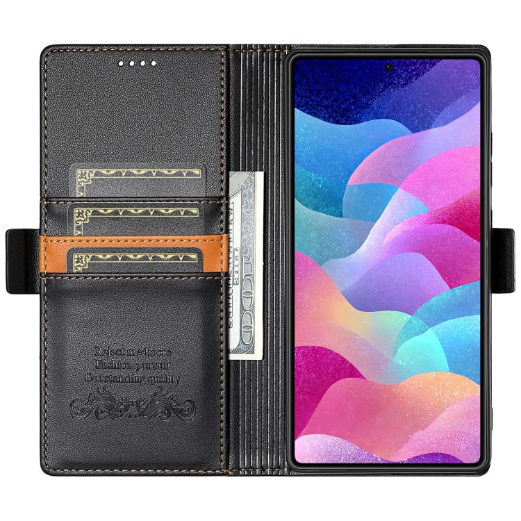 For Samsung Galaxy S25 Ultra 5G N.BEKUS P3 RFID Stitching Magnetic Flip Leather Phone Case