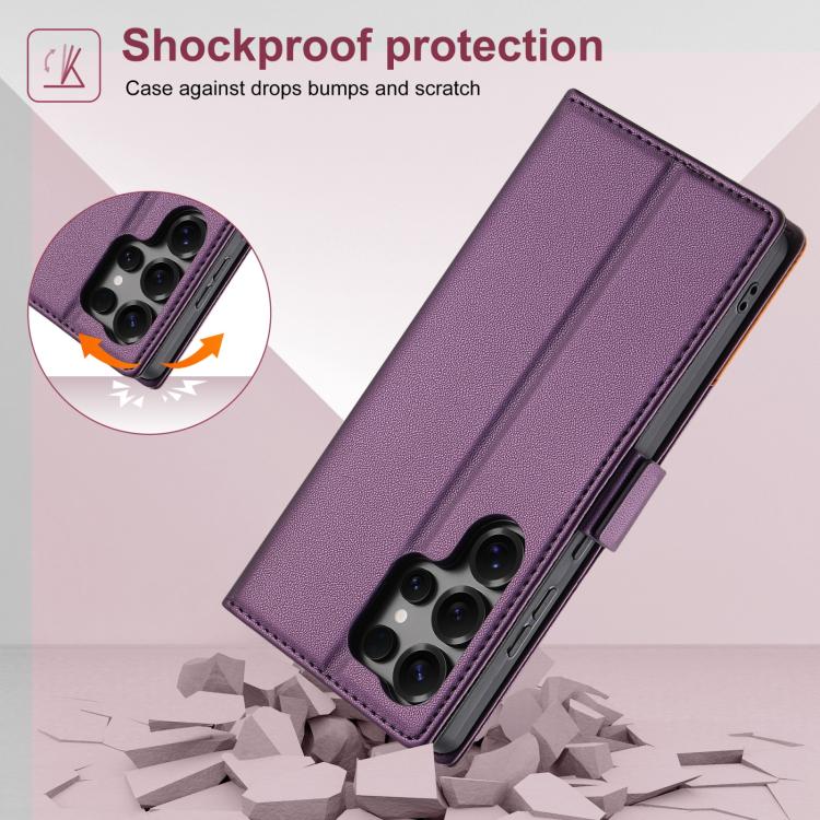 For Samsung Galaxy S25 Ultra 5G N.BEKUS P3 RFID Stitching Magnetic Flip Leather Phone Case
