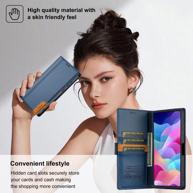 For Samsung Galaxy S24 Ultra 5G N.BEKUS P3 RFID Stitching Magnetic Flip Leather Phone Case