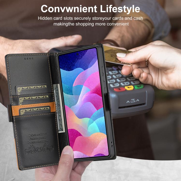 For Samsung Galaxy S23 Ultra 5G N.BEKUS P3 RFID Stitching Magnetic Flip Leather Phone Case