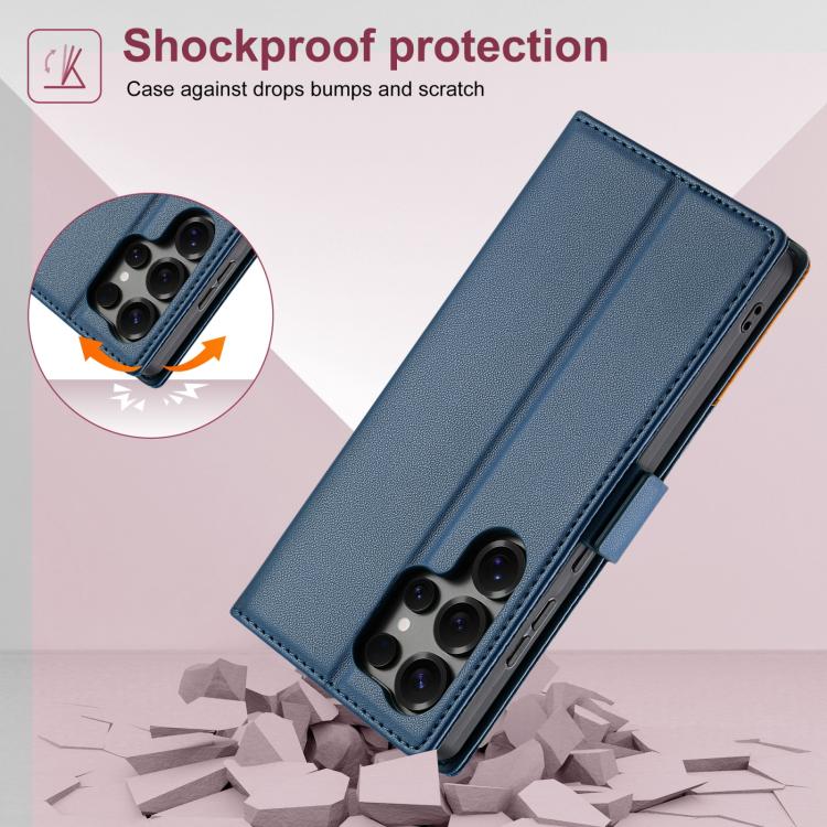 For Samsung Galaxy S23 Ultra 5G N.BEKUS P3 RFID Stitching Magnetic Flip Leather Phone Case