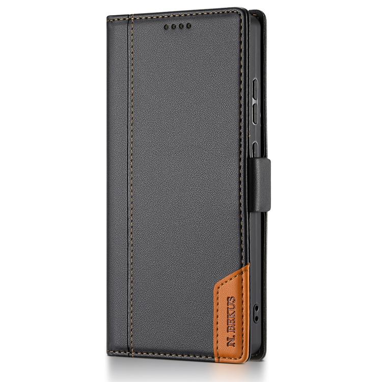 For Samsung Galaxy S22 Ultra 5G N.BEKUS P3 RFID Stitching Magnetic Flip Leather Phone Case