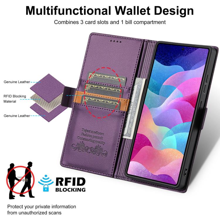For Samsung Galaxy S22 Ultra 5G N.BEKUS P3 RFID Stitching Magnetic Flip Leather Phone Case
