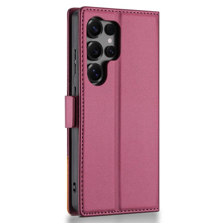 For Samsung Galaxy S22 Ultra 5G N.BEKUS P3 RFID Stitching Magnetic Flip Leather Phone Case