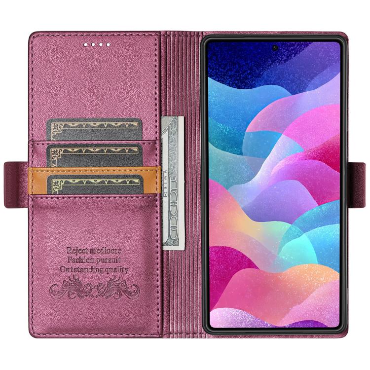 For Samsung Galaxy S22 Ultra 5G N.BEKUS P3 RFID Stitching Magnetic Flip Leather Phone Case