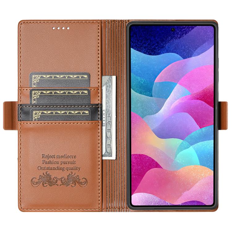 For Samsung Galaxy S22 Ultra 5G N.BEKUS P3 RFID Stitching Magnetic Flip Leather Phone Case