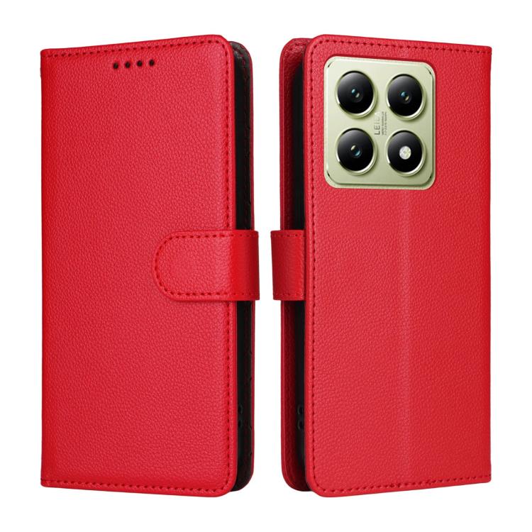 For Xiaomi 14T Litchi Texture RFID Blocking 3-Card Wallet Leather Phone Case