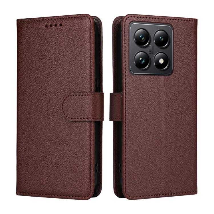 For Xiaomi 14T Pro Litchi Texture RFID Blocking 3-Card Wallet Leather Phone Case