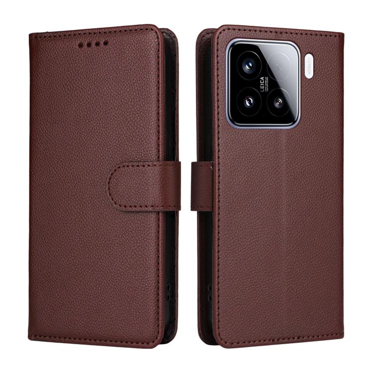 For Xiaomi 15 Litchi Texture RFID Blocking 3-Card Wallet Leather Phone Case