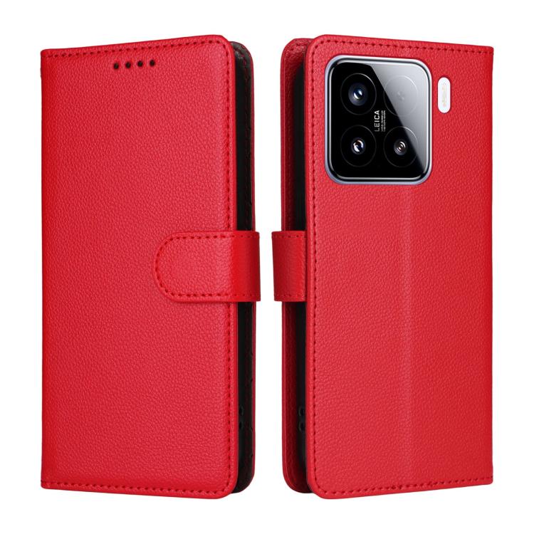 For Xiaomi 15 Litchi Texture RFID Blocking 3-Card Wallet Leather Phone Case
