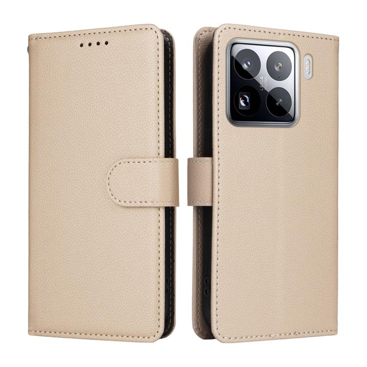 For Xiaomi 15 Pro Litchi Texture RFID Blocking 3-Card Wallet Leather Phone Case