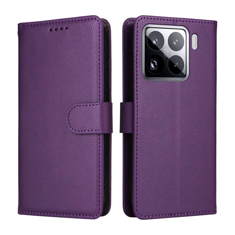 For Xiaomi 15 Pro Litchi Texture RFID Blocking 3-Card Wallet Leather Phone Case