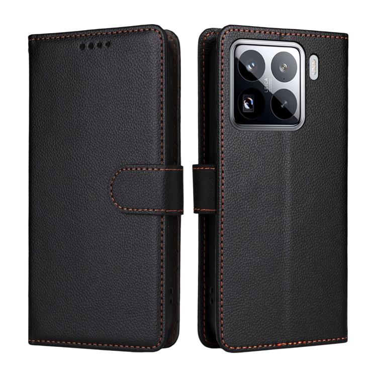 For Xiaomi 15 Pro Litchi Texture RFID Blocking 3-Card Wallet Leather Phone Case