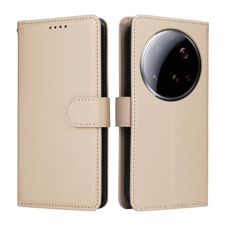 For Xiaomi 15 Ultra Litchi Texture RFID Blocking 3-Card Wallet Leather Phone Case