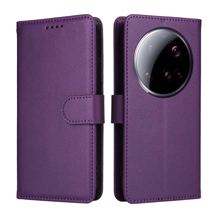For Xiaomi 15 Ultra Litchi Texture RFID Blocking 3-Card Wallet Leather Phone Case